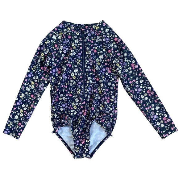 Old Navy Other - Old Navy Toddler Girl Size 5T Floral Long Sleeve Rashguard Swimsuit